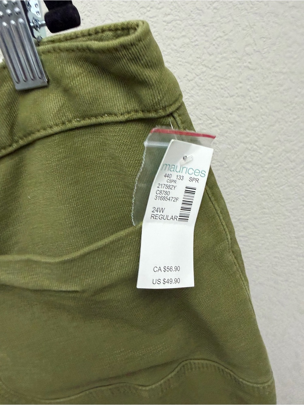 Maurices Women’s Plus Olive Utility Wide-Leg Pants NWT Retails $57 - Picture 5 of 5